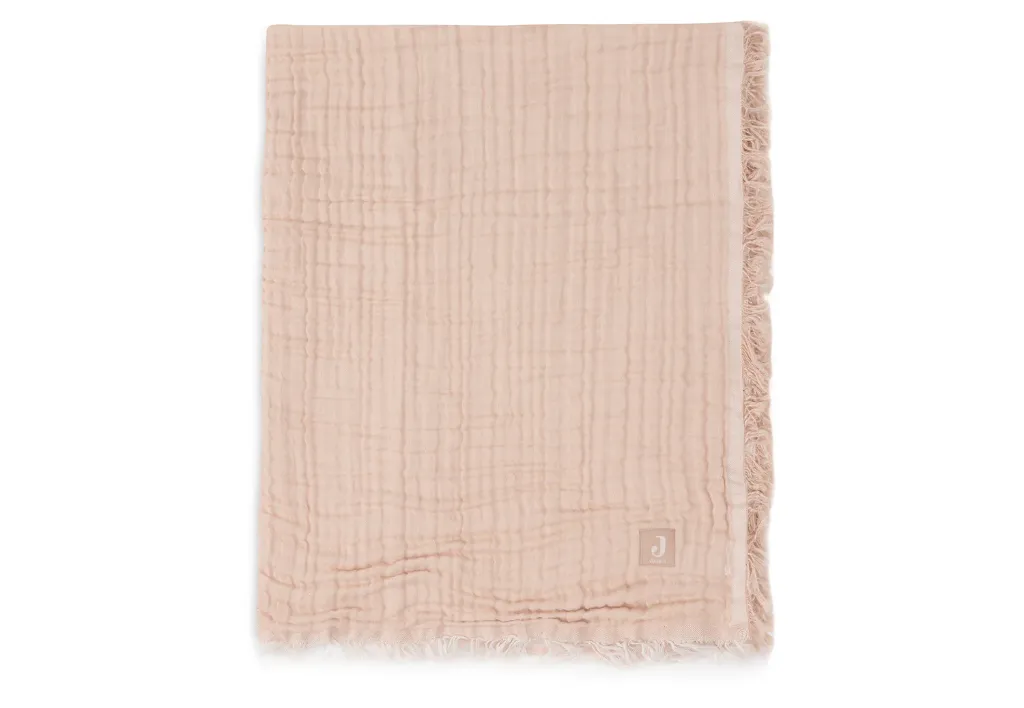 Couverture Berceau 75x100cm Fringe Moonstone Ivory GOTS - Liste de naissance d'Hélène Pollart et Simon Sabbatini