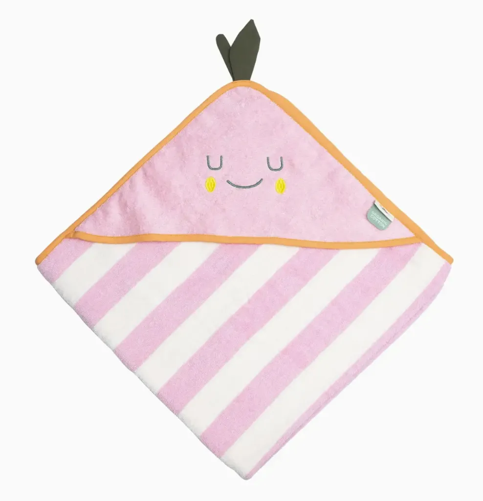 [LISTENAISSANCEADELEETNICOLAS08] Cape de bain Mandy Mandarine - Liste de naissance d'Adèle Moreau et Nicolas De Moor