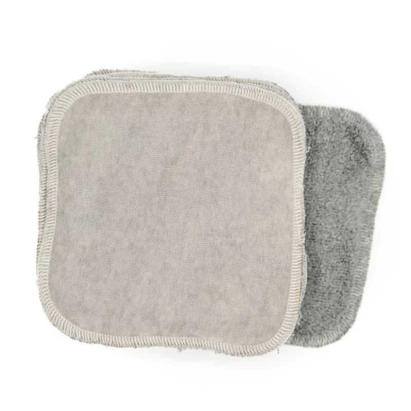 [LISTENAI5SANCEADELEETNICOLAS15] Lingettes lavables lot de 10 Gris - Liste de naissance d'Adèle Moreau et Nicolas De Moor