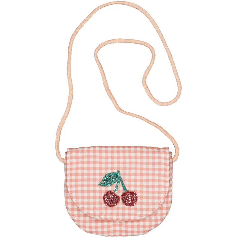 Sac à main Vichy Cerise Paillettes - Luciole et Petit Pois