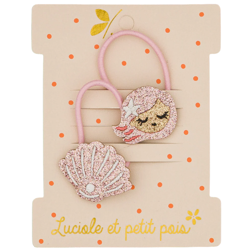 Élastiques mini paire Pearly la sirène - Luciole et Petit Pois