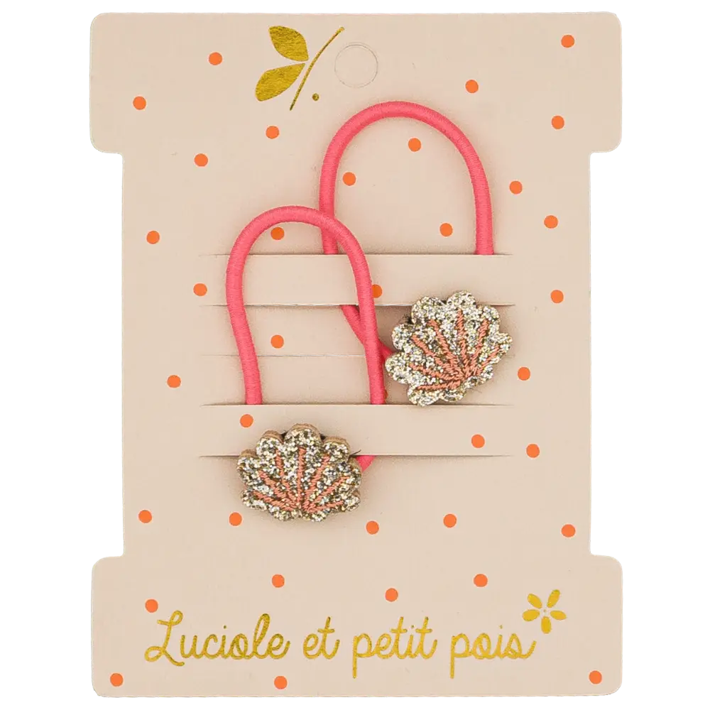 Élastiques mini paire Coquillages - Luciole et Petit Pois