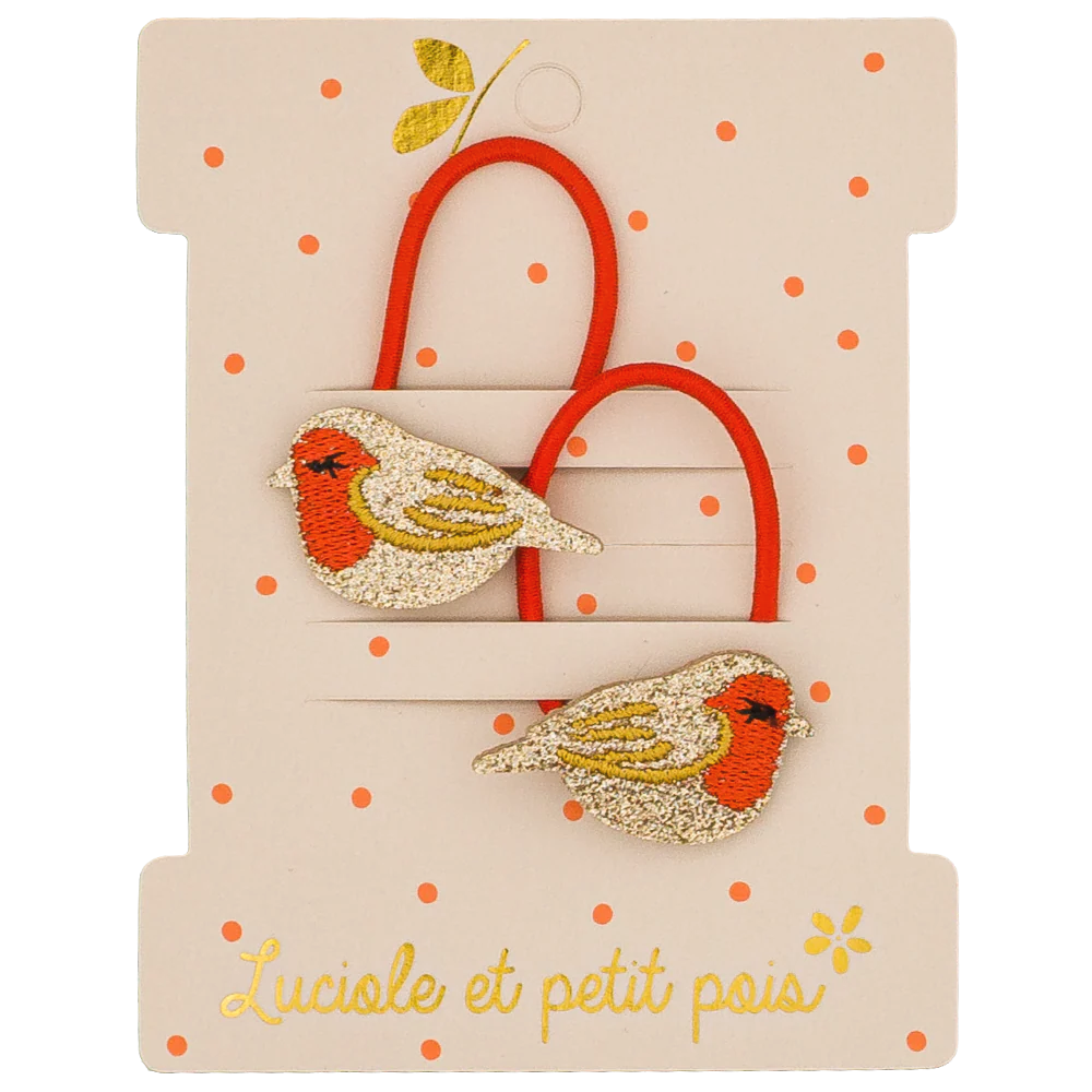 Élastiques mini paire Ice-cream Fraise - Luciole et Petit Pois