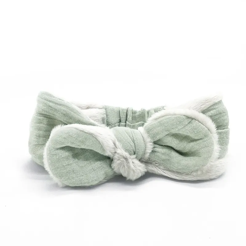 Baby Fleece Headband Sage Powder - Babyshower