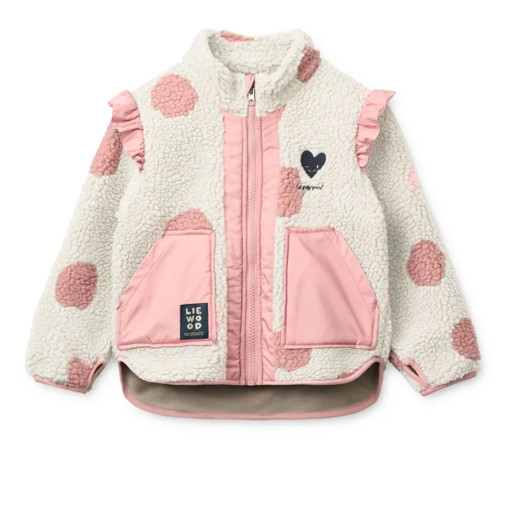 Veste Noam with Frill Spot dot Sandy Rose blush mix - Liewood (4 ans)