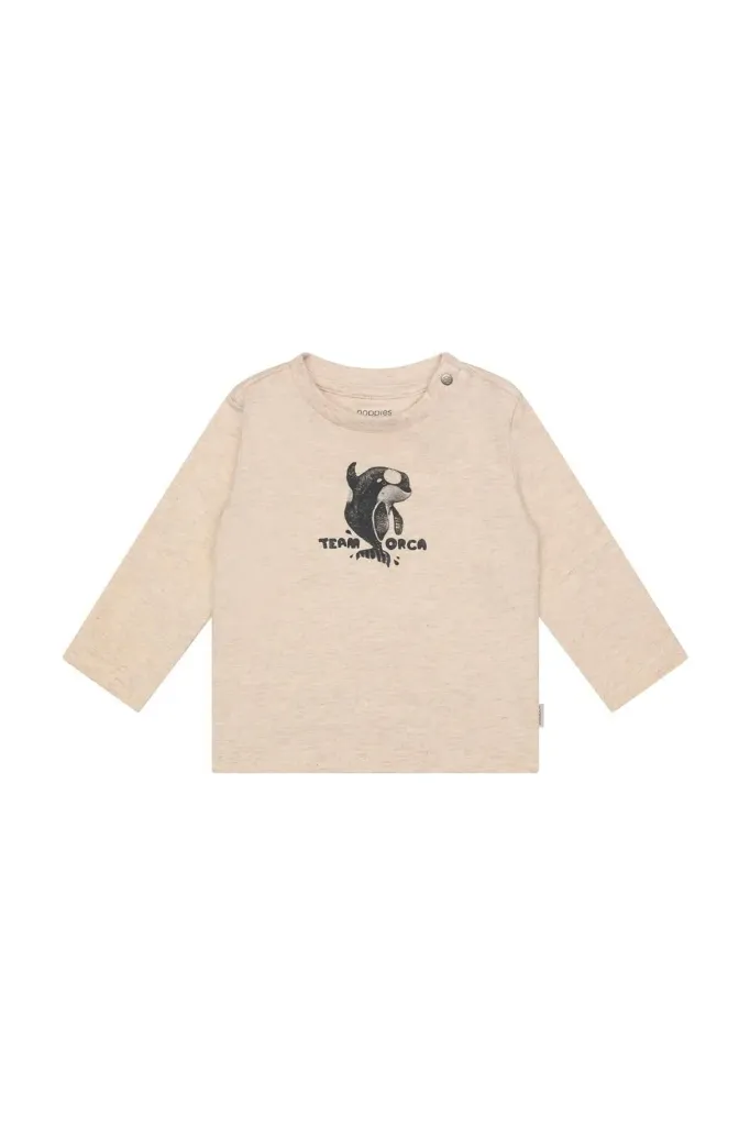 Long-Sleeve T-shirt Sand Mélange - Noppies (9 months)