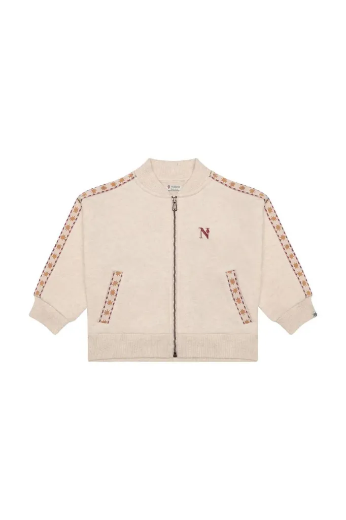 Cardigan ML Sand Mélange regular fit - Noppies
