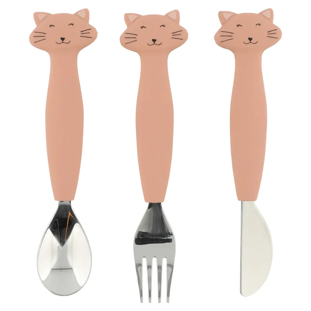 Couverts 3 pièces en silicone Mrs. Cat - Trixie