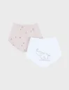 Set de 2 Bavoirs Bandana Eponge & Mousseline - Noukies