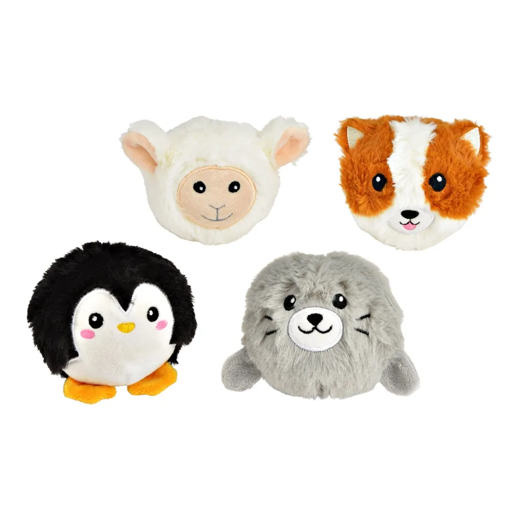 Balle anti-stress têtes d'animaux en peluche/mousse à mémoire de forme - Wurm