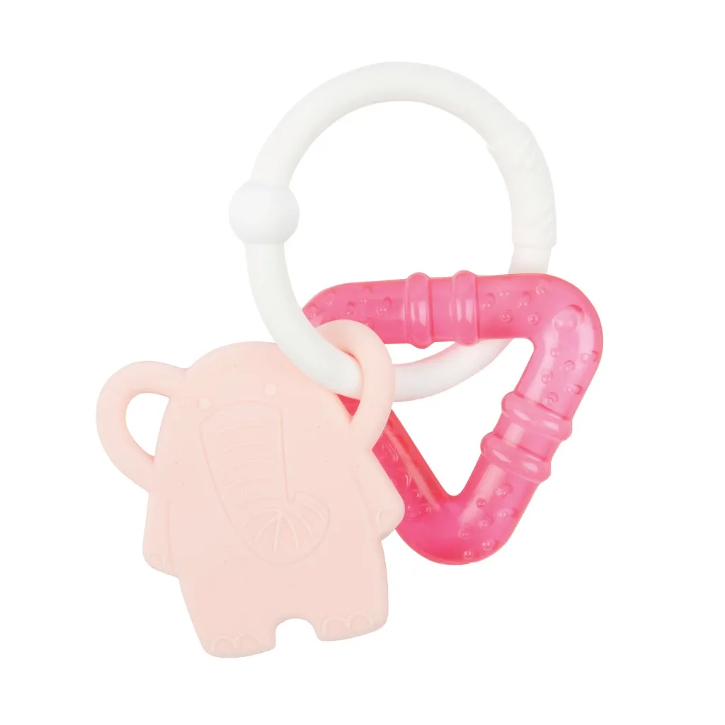 Cooling Silicone Teether Pink - Nattou