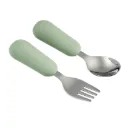 Mealtime Stainless Steel Cutlery Set Lime Green - Nattou