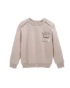 Geborstelde Sweater met Tekst voor en achter - Newness
