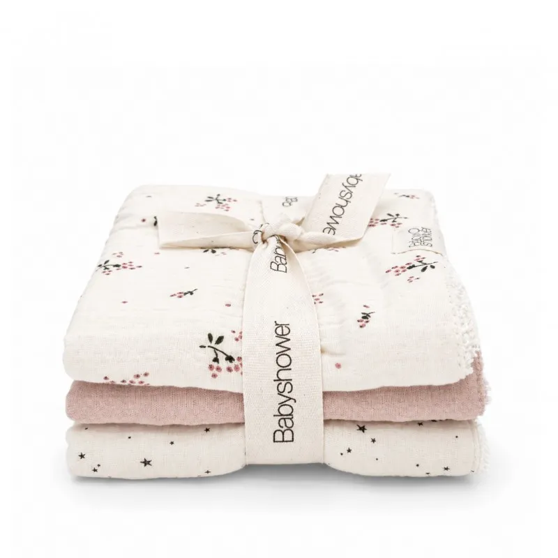 Set 3 Mini-Serviettes Roseberry - Babyshower