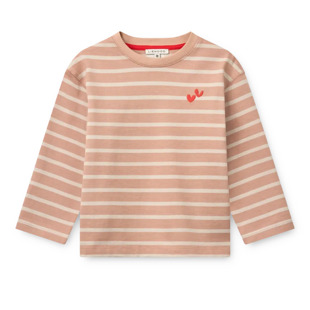 T-shirt LS Tyler Pale Tuscany Sandy Stripe - Liewood (7-8 ans)