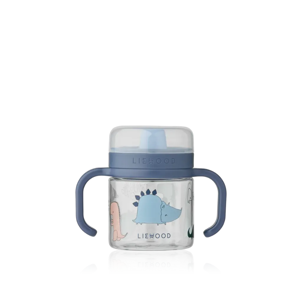 Printed Sippy Cup Dino Roar Sandy 280 ml - Liewood