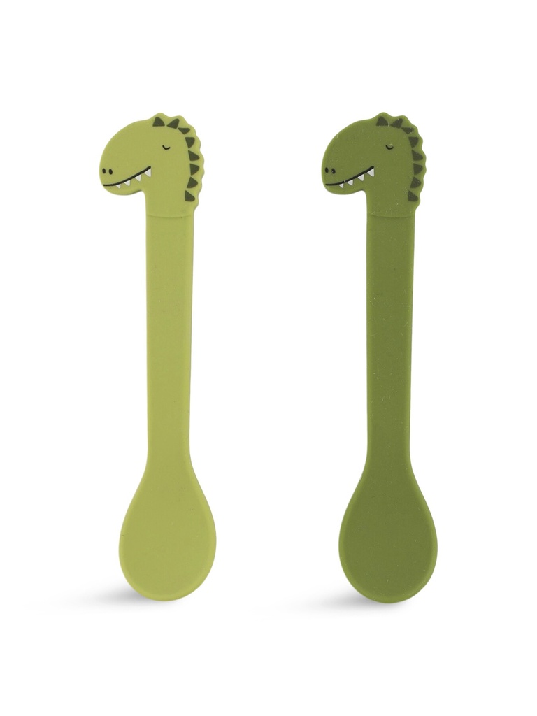 Duo de cuillères en silicone Dinosaures - Trixie