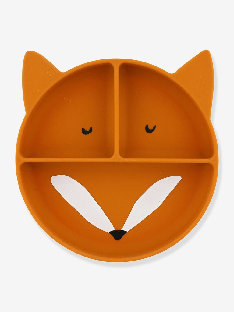 [TR96445] Silicone Divided Plate with Suction Base Mr Fox - Trixie