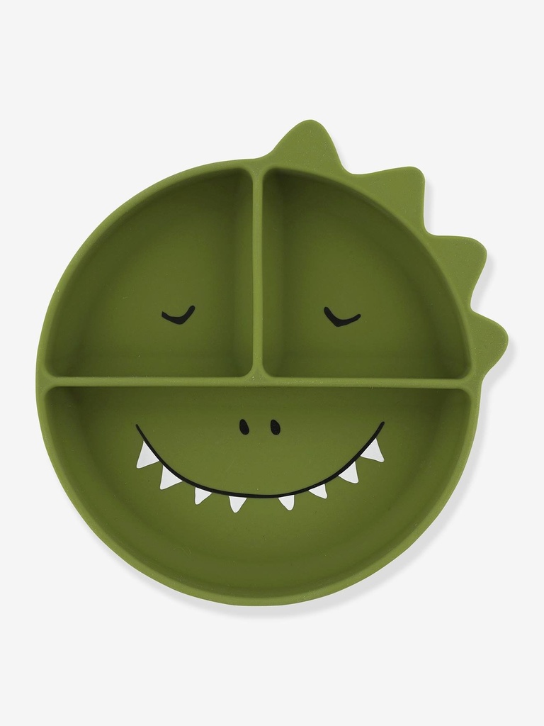 [TR96439] Assiette à compartiments et ventouse en silicone M. Dino - Trixie