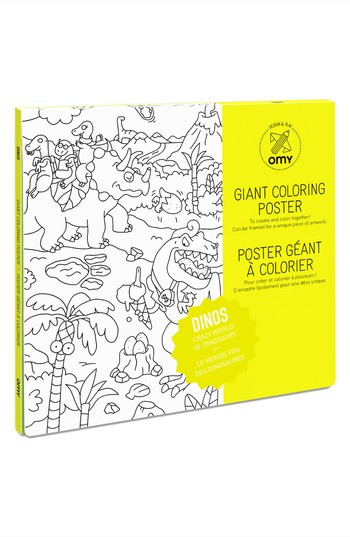 Reuzekleurposter Dino's - OMY