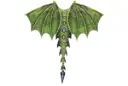 Green Fabric Dragon Wings with Mask - Great Pretenders