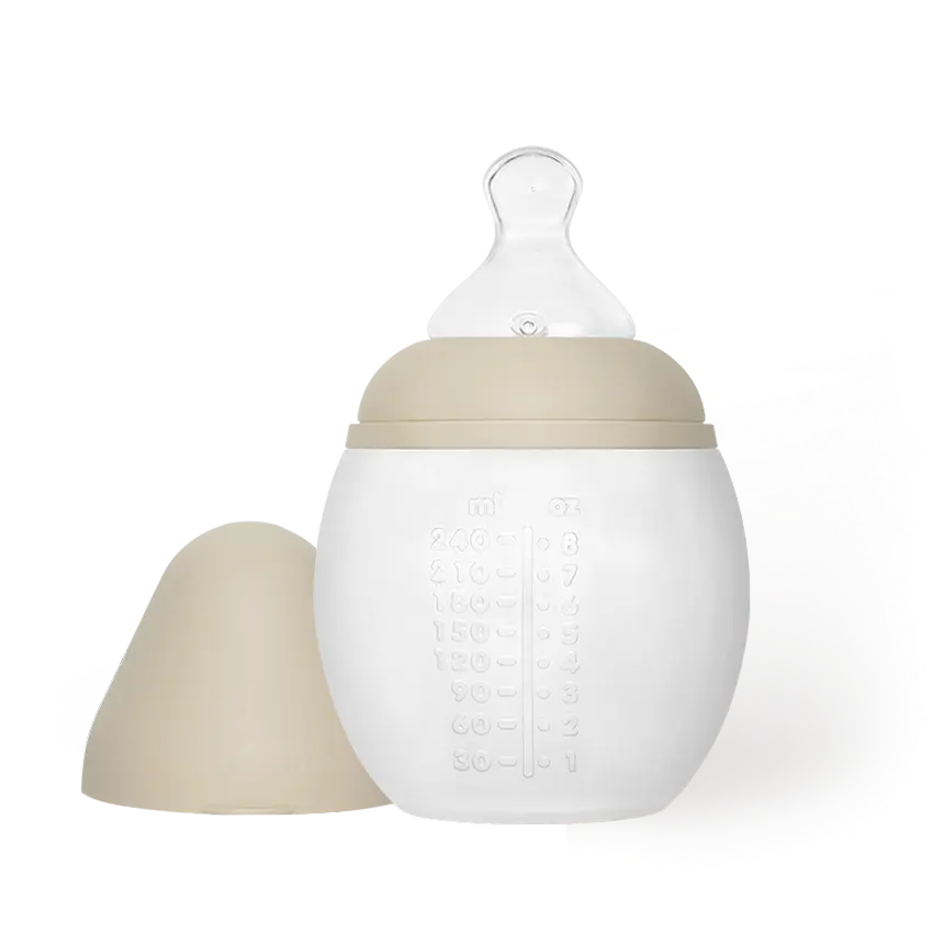 Silicone Baby Bottle 240 ml Sand - Birth list Tess Mardulyn and Basile De Wulf