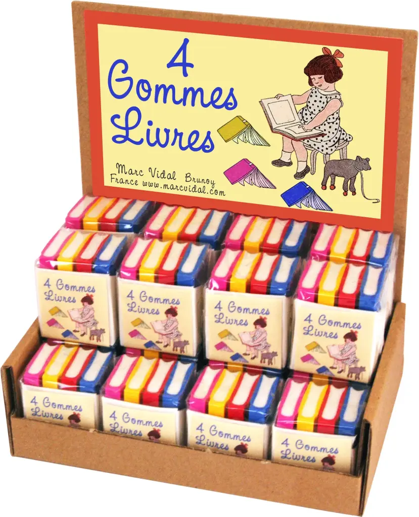 Assortiment de 4 gommes livres - Marc Vidal