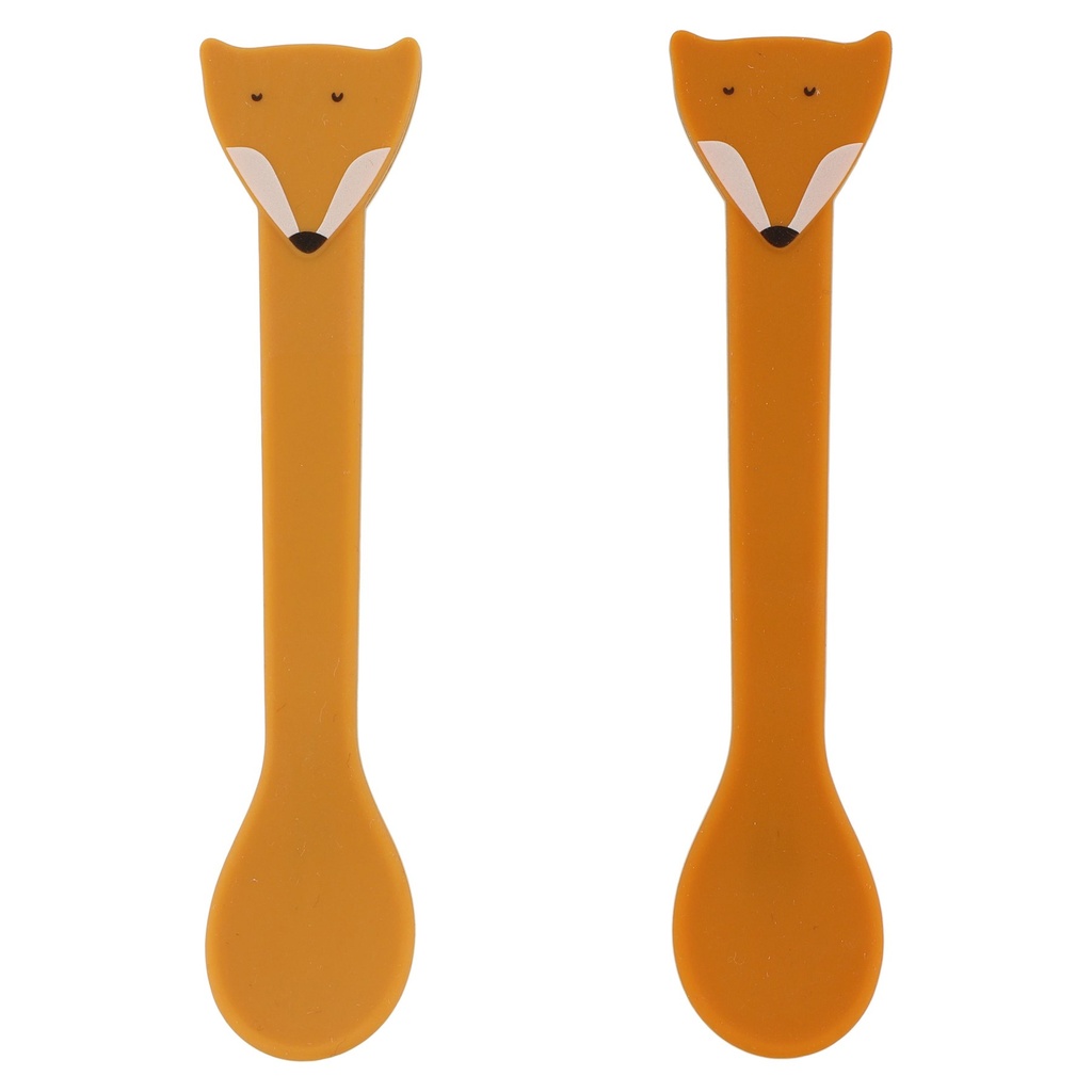 Set van 2 Siliconen Lepeltjes Mr Fox - Trixie
