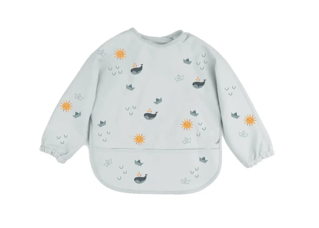 Bavoir longues manches Combimaison Origami - The Cotton Cloud