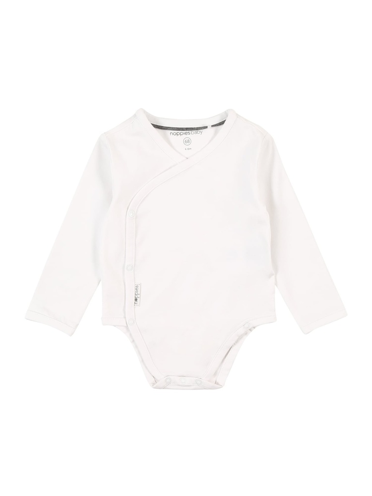 Long Sleeve Romper Ziara White - Noppies
