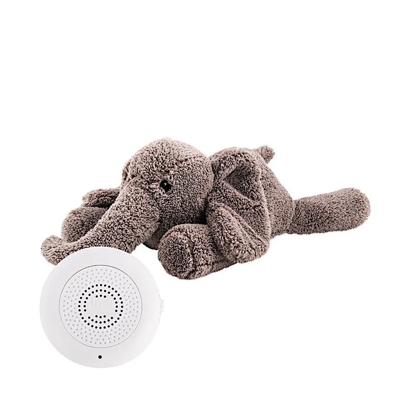 George Rechargeable Heartbeat Plush Elephant Gray - Flow Amsterdam