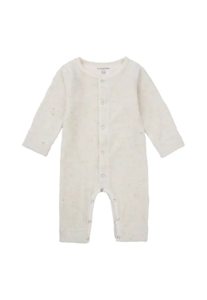 Pyjama-playsuit Olmos lange mouwen Whisper White - Noppies (9 maanden)