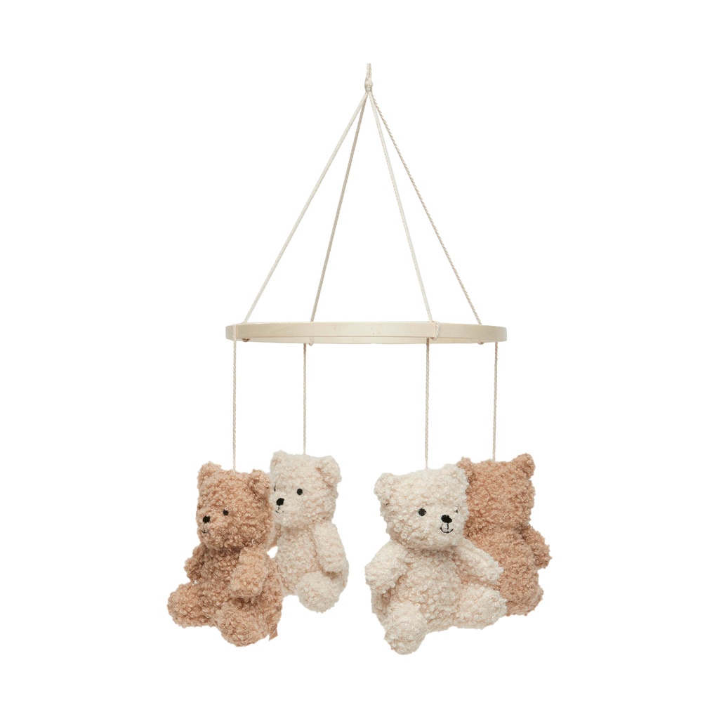 Mobile Teddy Bear Natural Biscuit - Liste de naissance de Laura Mertens et Jawad Tahraoui