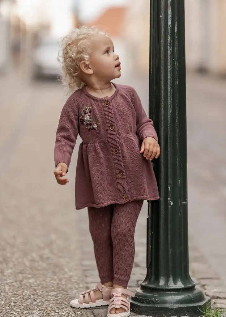 Ulla Cardigan Rose Taupe - Hänevild (86-92)