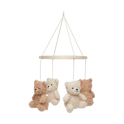 [LISTELAURAETJAWAD21] Mobile Teddy Bear Natural Biscuit - Liste de naissance de Laura Mertens et Jawad Tahraoui