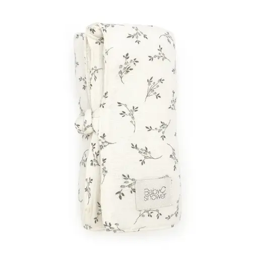 [LISTELAURAETJAWAD42] Tapis de change nomade Olive Bloom - Liste de naissance Laura Mertens et Jawad Tahraoui