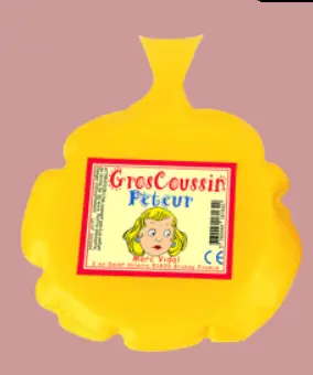[LISTECELESTIN20] Gros coussin péteur Jaune - Marc Vidal
