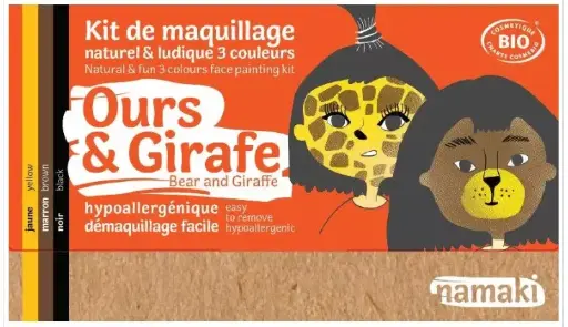 Kit de maquillage Ours & Girafe - Liste de cadeaux d'anniversaire pour Edouard