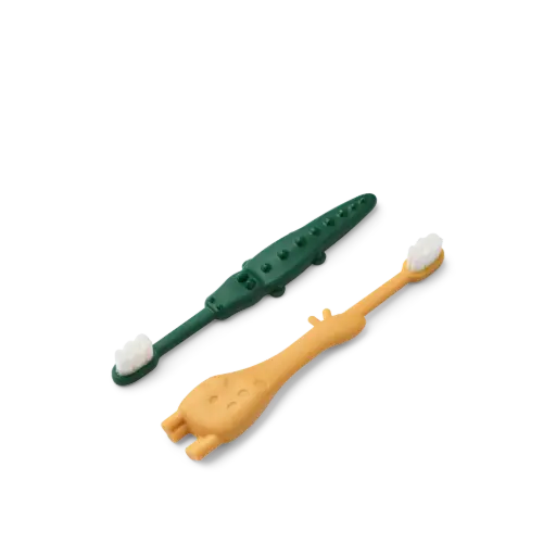 [LW20176-2567-ONE SIZE] Brosse à dents Fabio pour Tout-Petits Yellow mellow Garden green - Liewood