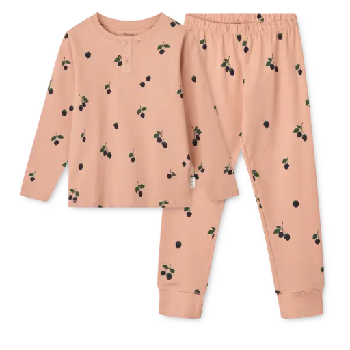 Ensemble de Pyjama à imprimé Wilhelm Mini Berry Pale tuscany - Liewood