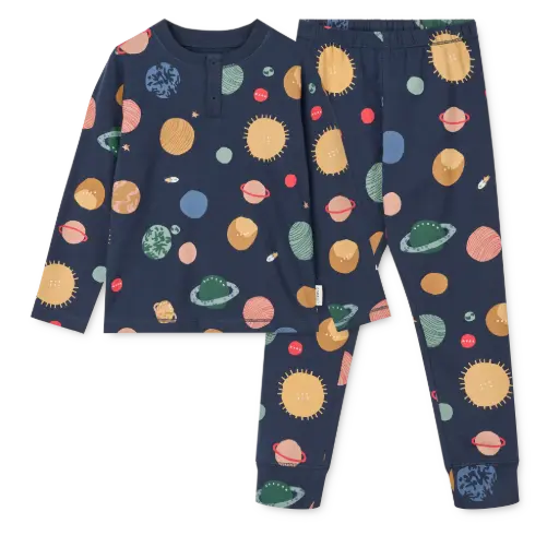 Ensemble de Pyjama à Imprimé Wilhelm Universe Classic navy - Liewood