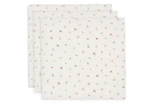 Lange gaze de coton small 70x70 cm Animal Friends 3 unités - Jollein