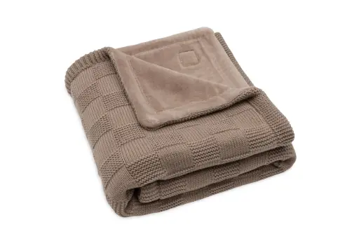 Couverture Box knit Milky Coffee Velvet GOTS 75x100 cm TOG1.5 - Jollein