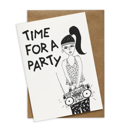 [HELENBCARDTFAP] Carte postale Time for a Party - Helen b