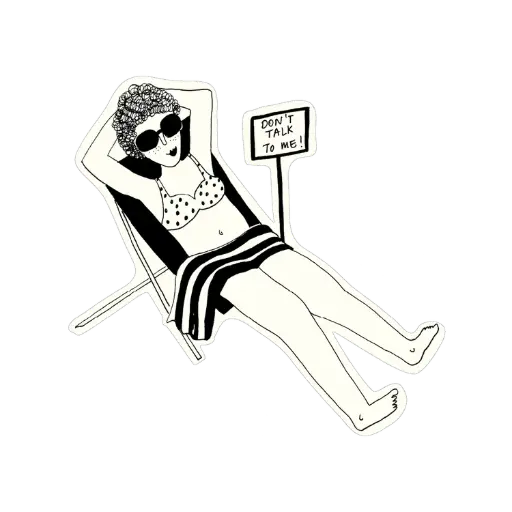 Sticker en vinyle don't talk to me - Helen B