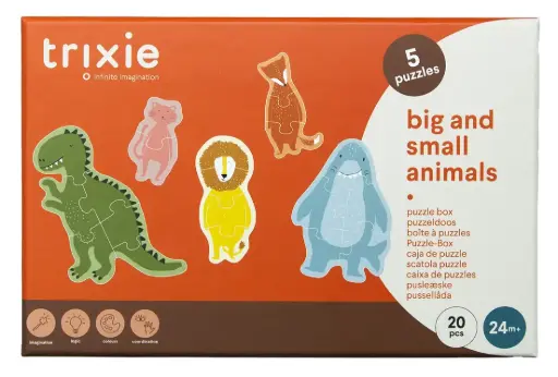 [LISTESAINTNICOLASCAMILLE13] Boîte à puzzles Petits et grands animaux 5 puzzles - Liste de Saint-Nicolas de Camille