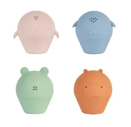 [LISTESAINTNICOLASCAMILLE14] Lot de 4 aspergeurs de bain en silicone - Liste de Saint-Nicolas de Camille