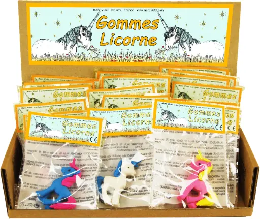 [LISTESAINTNICOLASJEANNE04] Gommes licornes - Liste de Saint-Nicolas de Jeanne