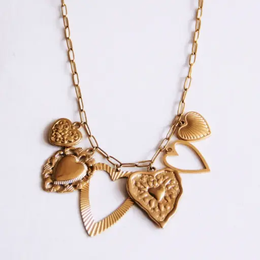 Long collier charme "AMOUR" - Bazou