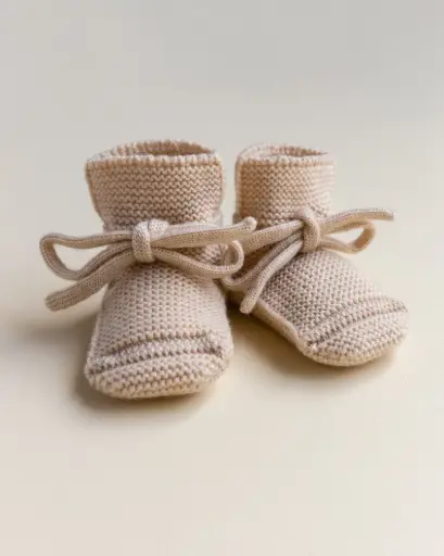 Chaussons en laine mérinos Oat - Hvid
